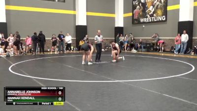 148 lbs Quarterfinal - Annabelle Johnson, Immortal Athletics WC vs Hannah Kendall, Iowa