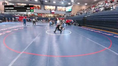 126 lbs Cons. Round 2 - Alex Shomin, Dallas Jesuit College Prep School vs Luke Webb, Rockwall