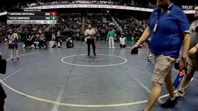 3A 126 lbs Champ. Round 1 - Kyle Simpson, Parkwood High School vs Antonio Mitchell, East Wake High School