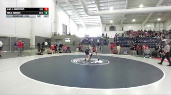 126 lbs Cons. Round 2 - Kail Langford, Spanish Fork vs Max Brems, Brighton