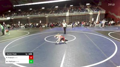 62 lbs Quarterfinal - Parker French, Bear Cave vs Murdock Pattison, Glasgow WC