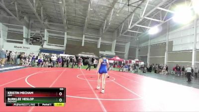 155 lbs Cons. Round 4 - Kristin Mecham, Lehi vs Burklee Heslop, Fremont