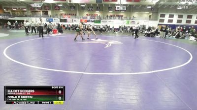 157 lbs Semifinal - Donald Griffin, Central Methodist vs Elliott Rodgers, Marian University (IN)