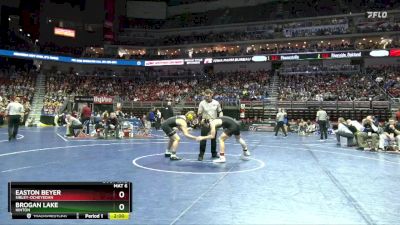 1A-157 lbs Champ. Round 1 - Easton Beyer, Sibley-Ocheyedan vs Brogan Lake, Hinton