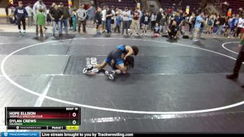 108-114 lbs Round 1 - Dylan Crews, Colorado vs Hope Ellison, Widefield Wrestling Club