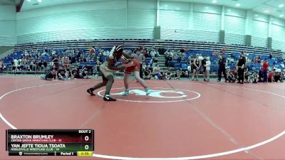 195 lbs Round 1 (6 Team) - Yan Jefte Tioua Tsoata, Noblesville Wrestling Club vs Braxton Brumley, Center Grove Wrestling Club