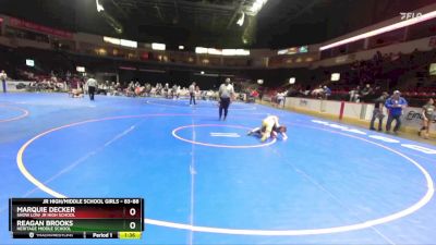 83-88 lbs Round 4 - Marquie Decker, Show Low Jr High School vs Reagan Brooks, Heritage Middle School