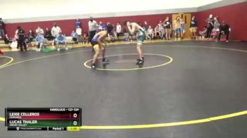 121 lbs Semifinal - Lucas Thaler, Green Valley vs Lexie Celleros, Durango