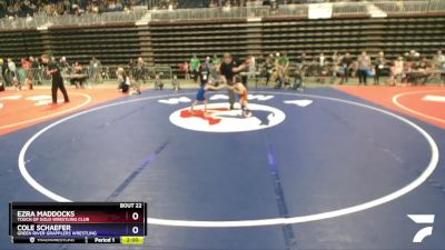 40 lbs Semifinal - Ezra Maddocks, Touch Of Gold Wrestling Club vs Cole Schaefer, Green River Grapplers Wrestling