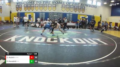 175 lbs Round 5 (8 Team) - Christopher Aubain, SOWA /HWC vs Paul Peradotti, Naperville Central