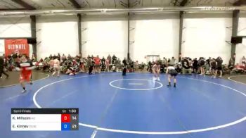 54 kg Semifinal - Kaden Milheim, M2 Black vs Evan Kinney, Doughboy Red