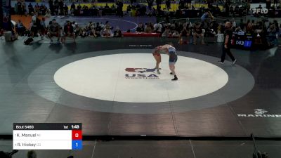 148 lbs Semis - Kaili Manuel, MI vs Ryen Hickey, CO