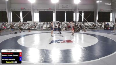106 lbs Cons. Quarters - Crue Hatchell, Beat The Streets Chicago vs Joseph Hahn, Wrestling University