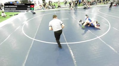 Junior Boys - 165 lbs Cons. Round 2 - Liam Gonzalez, California vs Ethan Hague, Eastside United Wrestling Club