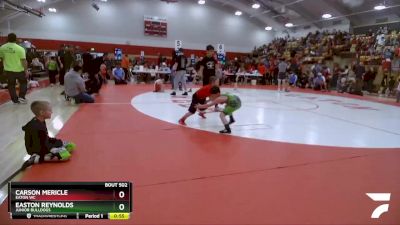 65-68 lbs Round 2 - Carson Mericle, Eaton WC vs Easton Reynolds, Junior Bulldogs