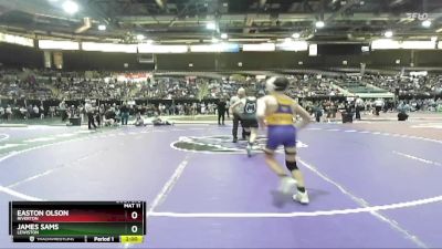 106 lbs Champ. Round 2 - Easton Olson, Riverton vs James Sams, Lewiston