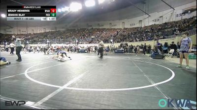 90 lbs Round Of 32 - Brady Hembree, Wyandotte Youth Wrestling vs Jenson Blay, Piedmont