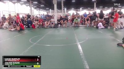 76 lbs Round 5 (6 Team) - Lucas Huntley, Mat Warriors Red vs Colton Dugan, Pursuit WA