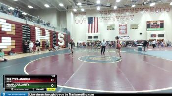 132 lbs Champ. Round 1 - Kiana Dullanty, Fruitland vs Zuleyka Angulo, Boise