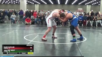 285 lbs Semis (4 Team) - Alex Naylor, Wabash vs Walter West, Luther