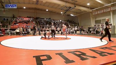 132 lbs Final - Luke Naylor, Mannford High School vs Kamden Evans, Cushing High School