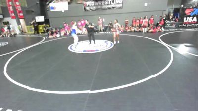 150 lbs Lailana Moultrie, CVWA - Central Valley Wrestling Association vs Bellasue Bragg, SDIKWA - San Diego-Imperial Kids Wrestling Association