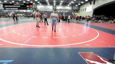 285 lbs Champ. Round 2 - Zach Knowles, Keiser University vs Grayson Burleson, Montreat College