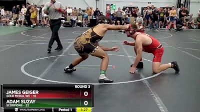 157 lbs Round 3 (8 Team) - Adam Suzay, Scorpions vs James Geiger, Gold Medal WC