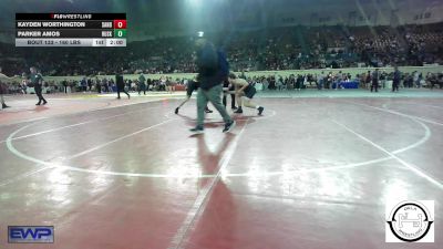 160 lbs Round Of 32 - Kayden Worthington, Sand Springs Jr High vs Parker Amos, Husky Wrestling Club