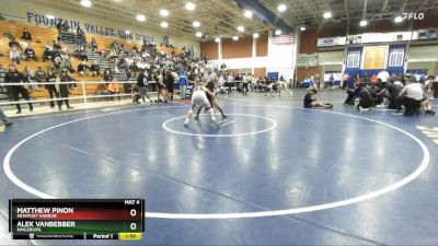 138 lbs Quarterfinal - Matthew Pinon, Newport Harbor vs Alek VanBebber, Kingsburg