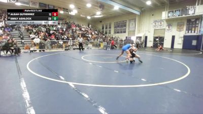 110 lbs Cons. Round 3 - Aleah Gutierrez, Temescal Canyon vs Emily Ashlock, Edison