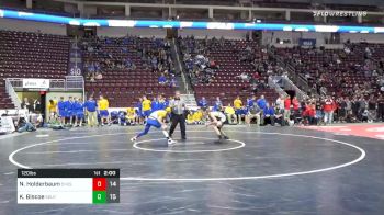 120 lbs Semifinal - Nathan Holderbaum, Chestnut Ridge Hs vs Kole Biscoe, Southern Columbia Area Hs