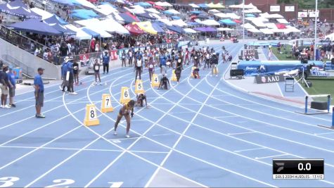 Youth Girls' 200m Hurdles Championship, Semi-Finals 6 - Age 13