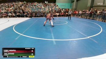 120 lbs Cons. Round 2 - Cody Highfill, Douglas vs Tak Hatano, Folsom