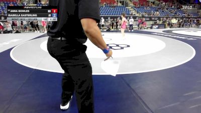 120 lbs Cons. Rd Of 64 - Anna Bowles, MO vs Isabella Easterling, AR