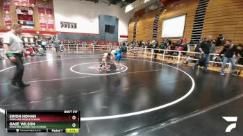 98 lbs Cons. Round 4 - Simon Homan, Worland Middle School vs Gage Wilson, Shoshoni Junior High School