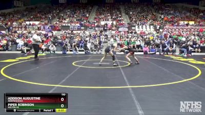 110 lbs Cons. Semi - Piper Robinson, Holton HS vs Addison Augustine, Independence