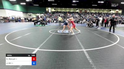 160 lbs Round Of 16 - Kaili Manuel, MI vs Juliet Alt, PA