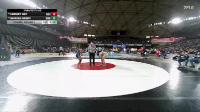 Girls 4A 170 lbs Champ. Round 1 - Lindsey Ray, Arlington (Girls) vs Nivayah Henry, Skyview (Girls)