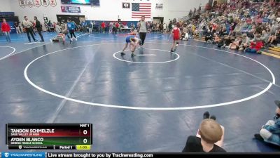 85 lbs Cons. Round 2 - Tandon Schmelzle, Sage Valley Jr High vs Ayden Blanco, Gering Middle School