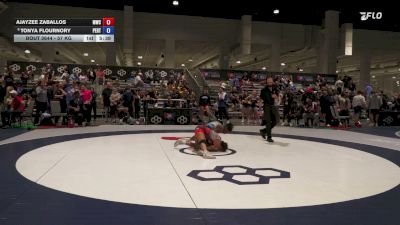 57 kg Champ. Rd Of 16 - Ajayzee Zaballos, Menlo Wrestling Club vs Tonya Flournory, Pembroke RTC