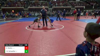 58 lbs Cons. Round 3 - MaKenna Schaeffer, Cut Bank vs Kimberlyn Weeks, Shepherd Wrestling Club