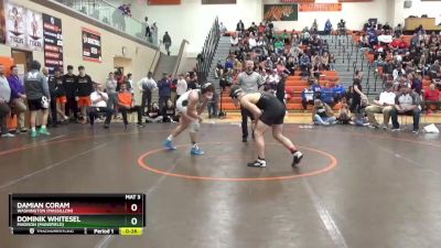 165 lbs 7th Place Match - Damian Coram, Washington (Massillon) vs Dominik Whitesel, Madison (Mansfield)