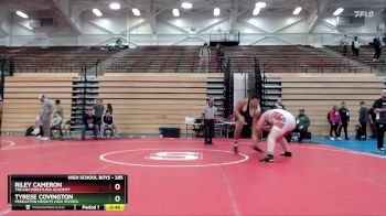285 lbs 5th Place Match - Tyrese Covington, Pendleton Heights High School vs Riley Cameron, Trojan Wrestling Academy