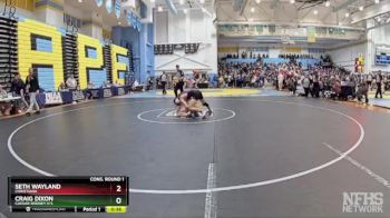 150 lbs Cons. Round 1 - Craig Dixon, Caesar Rodney H S vs Seth Wayland, Christiana