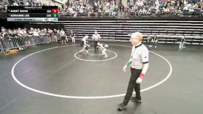 3A 140 lbs Cons. Round 3 - Avery Snow, Union vs Adrianne Lee, Carbon