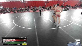 170 lbs Quarterfinal - Braxton Walter, Wisconsin vs Gavin Hinderman, Sarbacker Wrestling Academy