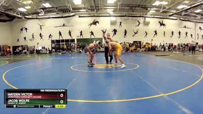 165 Freshman/Soph Cons. Round 2 - Jacob Wolfe, Mount St Joseph vs Hayden Victor, Jamestown Community College