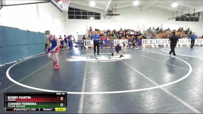 144 lbs Champ. Round 2 - Conner Ferreira, Tulare Western vs Bobby Martin, Fresno