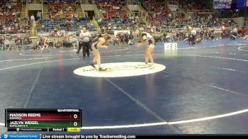135 lbs Quarterfinal - Jazlyn Weigel, Napoleon G-S vs Madison Reems, Bismarck